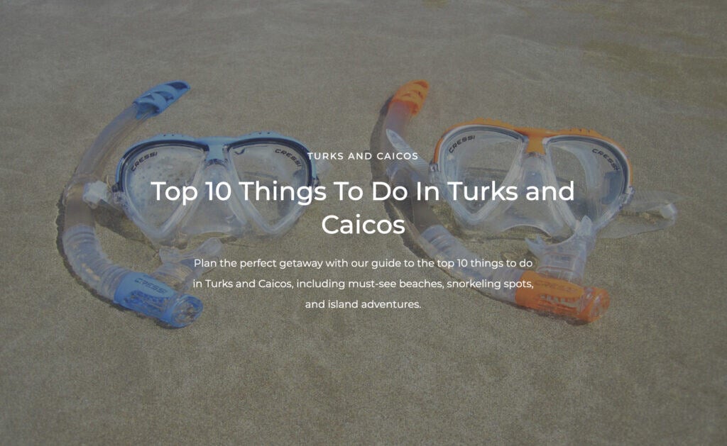 Top things to do in turks and caicos