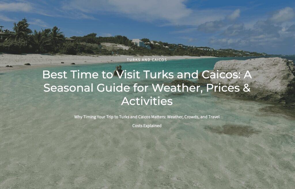 Best time to visit turks