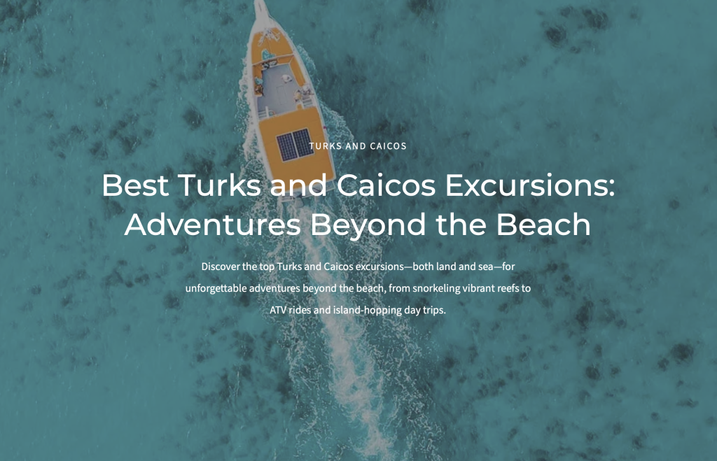 best turks and caicos excursions