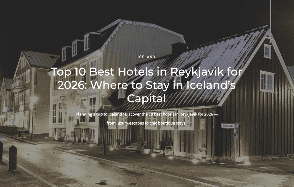best hotels in reykjavik
