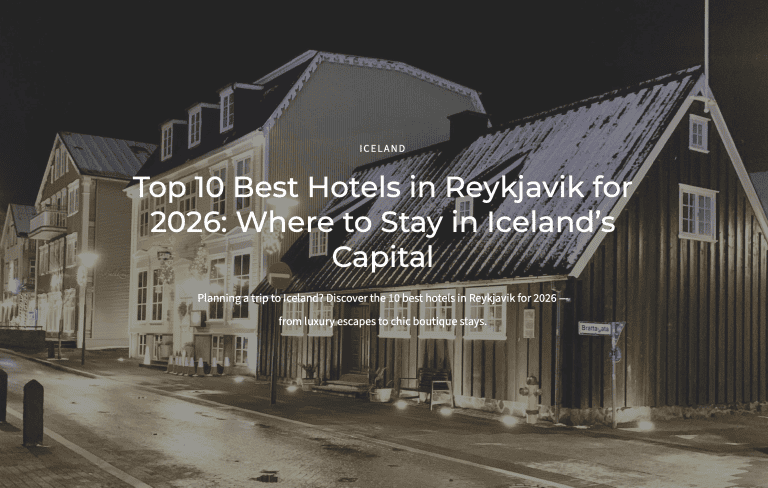 best hotels in reykjavik