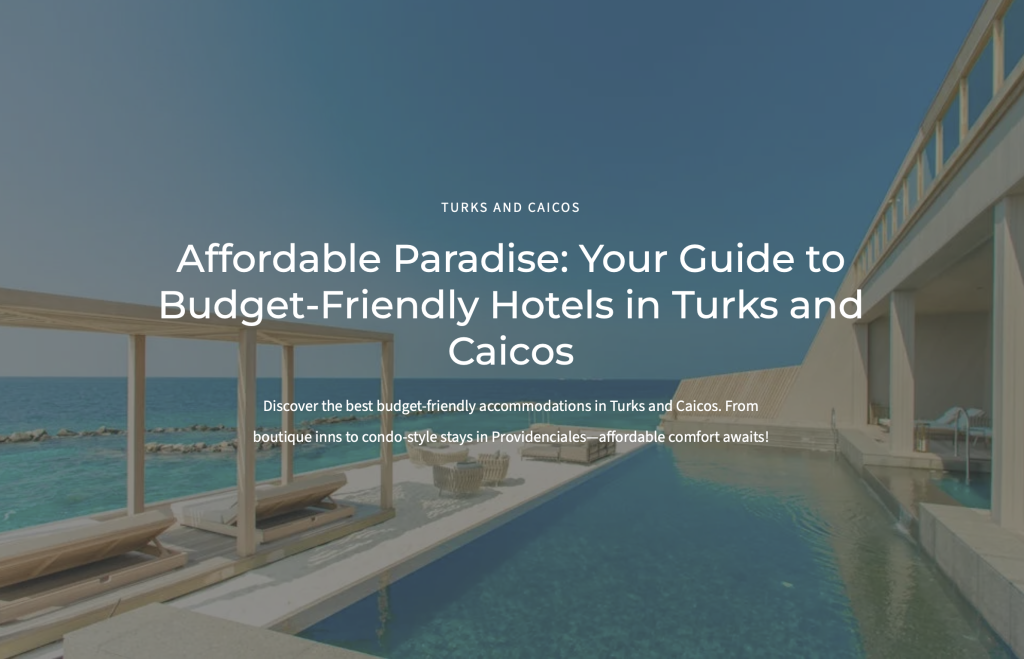 hotels turks and caicos