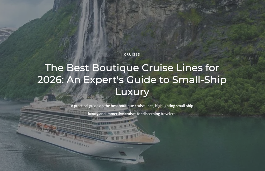 boutique cruise lines