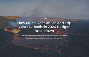 iceland trip cost